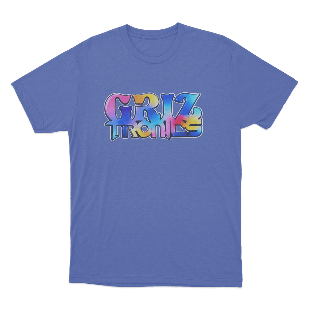 Griztronics Graffiti Unisex T Shirt Blue Griztronics Graffiti Unisex T Shirt Blue