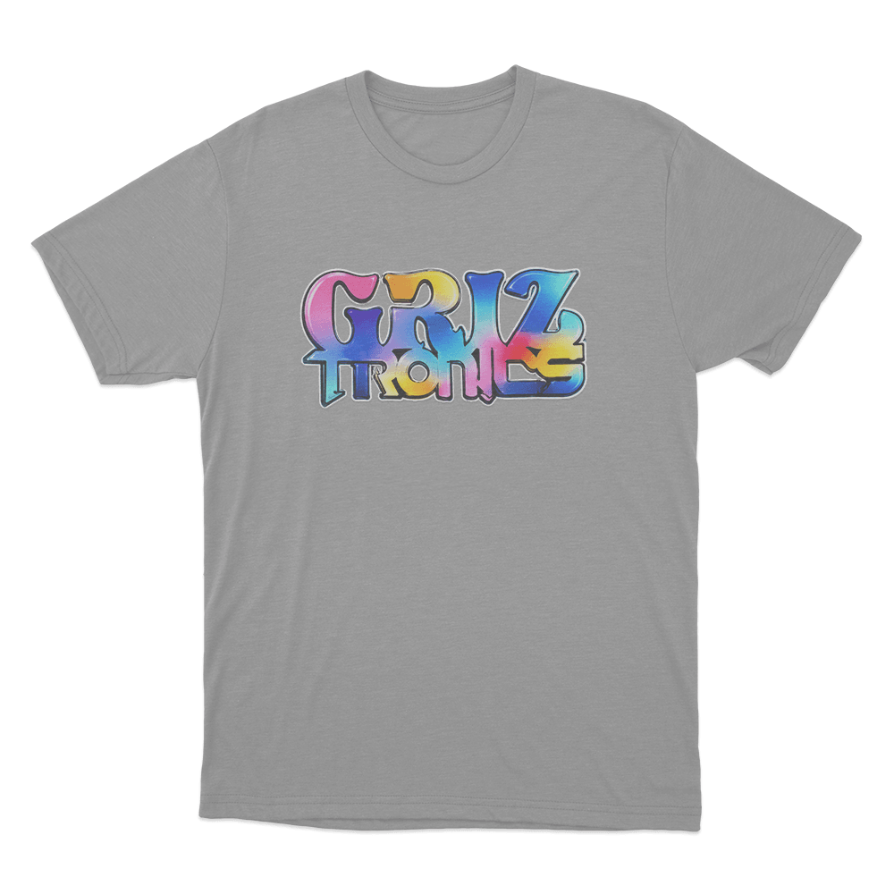 Griztronics Graffiti Unisex T Shirt Grey Griztronics Graffiti Unisex T Shirt Grey
