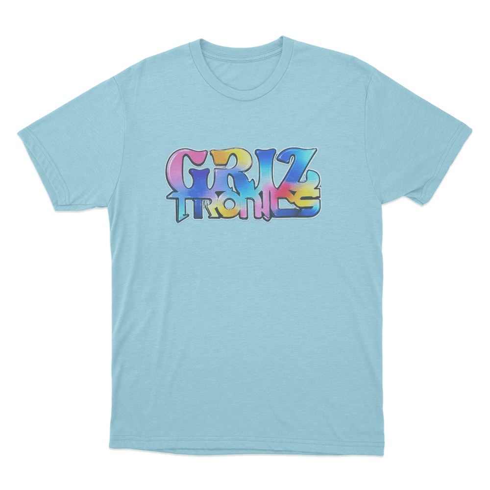Griztronics Graffiti Unisex T Shirt Sky Blue Griztronics Graffiti Unisex T Shirt Sky Blue