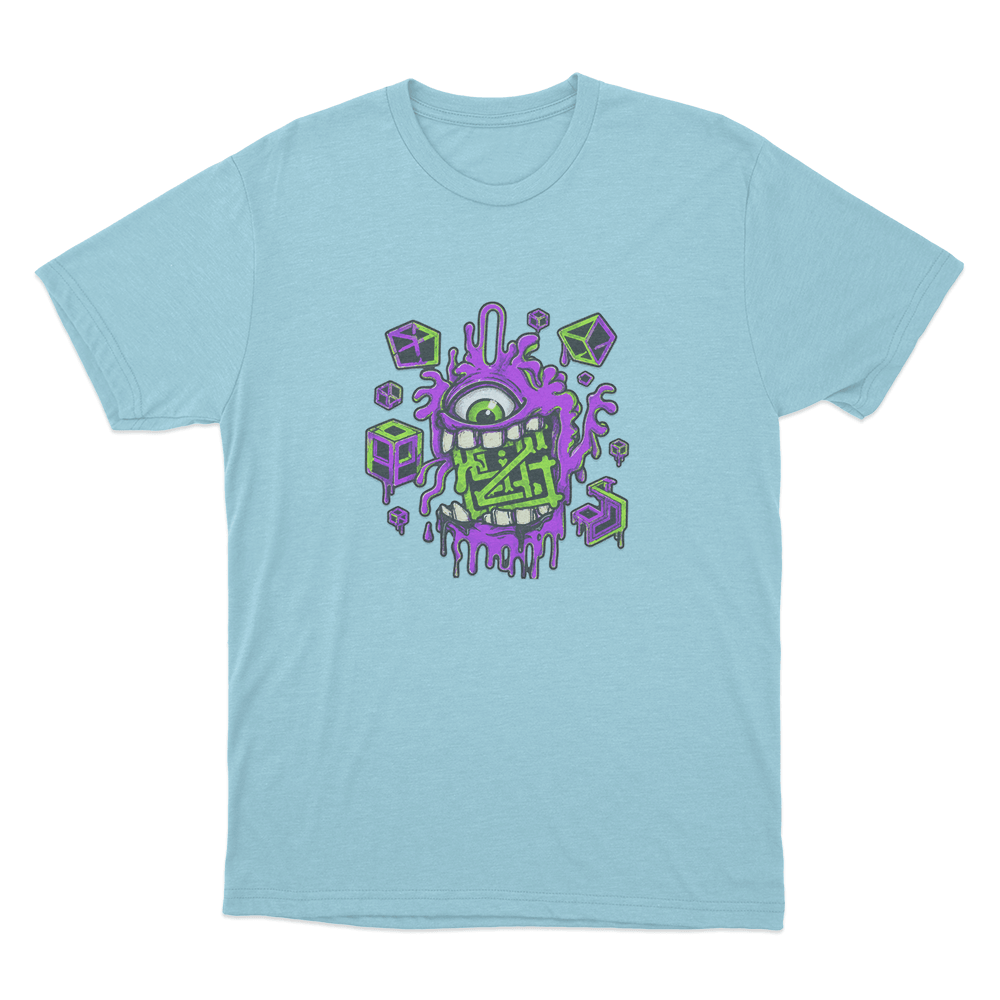 Griztronics Slime Monster Unisex T Shirt Sky Blue Griztronics Slime Monster Unisex T Shirt Sky Blue